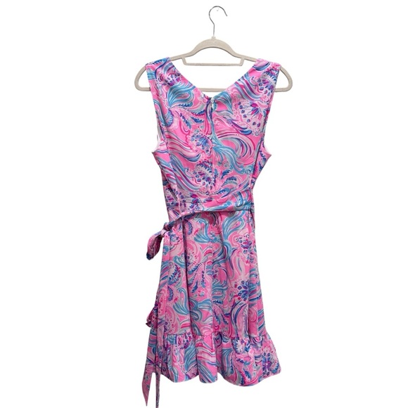 Lilly Pulitzer Joselyn Faux Wrap Dress Prosecco Pink Don’t Be Jelly Resort Sz 12 - Picture 6 of 15